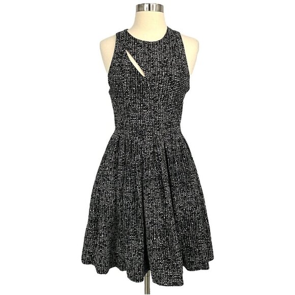 Cinq a Sept Pandora Cocktail Dress Size 6 Sleeveless Black Cutouts Pockets - Picture 1 of 15